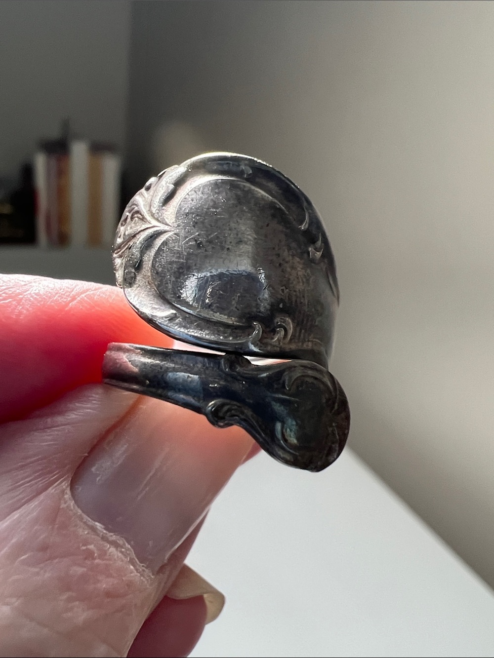 Antique 925 Sterling Spoon Wrap Ring -  Vintage Heirloom